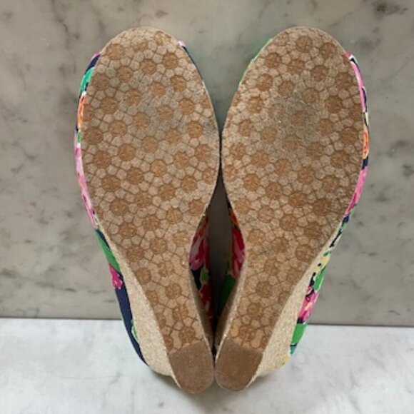 LILLY PULITZER Resort Chic Wedge Mini Getaway Garden Peep Toe Espadrille… - Picture 13 of 16